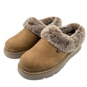 Skechers BOBS Keepsakes Lite Vegan Slipper Clog Chestnut Women 6.5 Cozy New